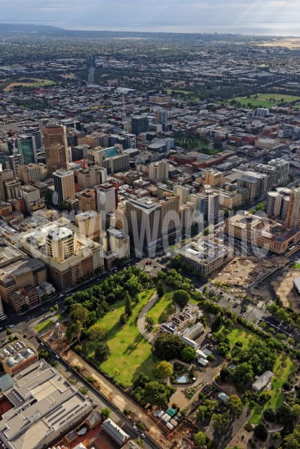 Aerial Image of Government House And Parliament House Looking South-West Over Adelaide CBD
