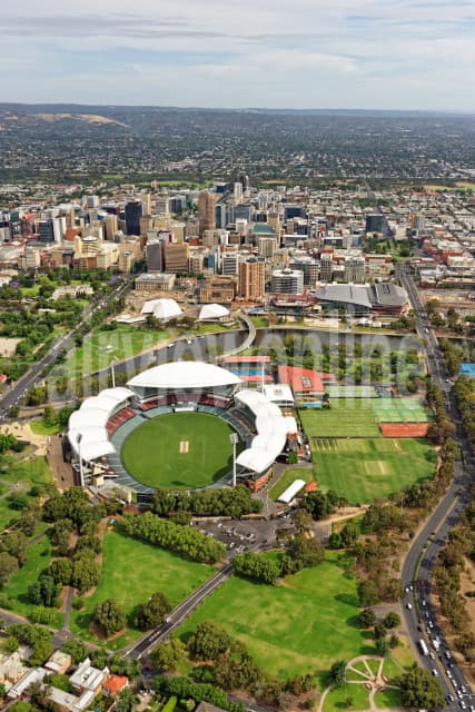 Aerial Image of Adelaide Oval Looking Towards Adelaide CBD
