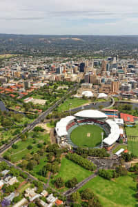 Aerial Image of ADELAIDE OVAL LOOKING TOWARDS ADELAIDE CBD