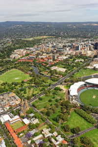 Aerial Image of NORTH ADELAIDE LOOKING SOUTH-EAST TO ADELAIDE CBD