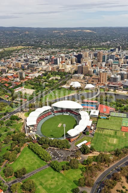 Aerial Image of Adelaide Oval Looking Towards Adelaide CBD