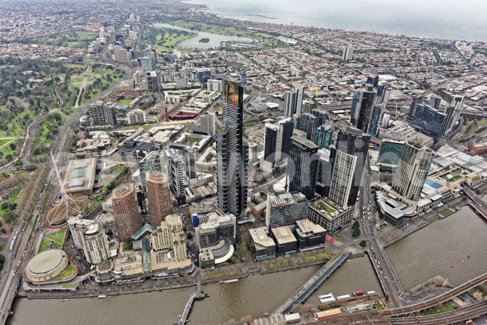Aerial Image of Southbank, Melbourne, Looking South