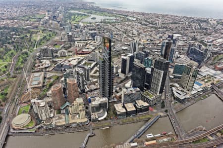 Aerial Image of SOUTHBANK, MELBOURNE, LOOKING SOUTH