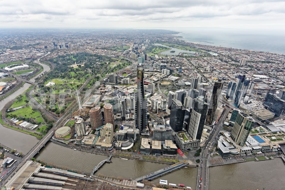 Aerial Image of Southbank, Melbourne, Looking South-East