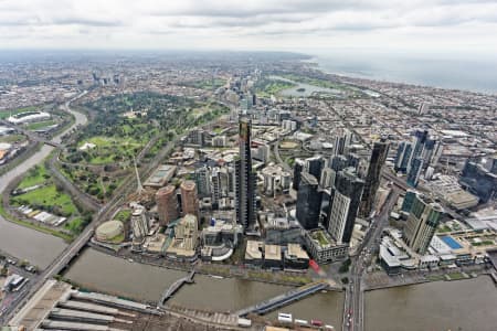 Aerial Image of SOUTHBANK, MELBOURNE, LOOKING SOUTH-EAST