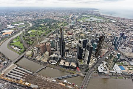 Aerial Image of SOUTHBANK, MELBOURNE, LOOKING SOUTH-EAST
