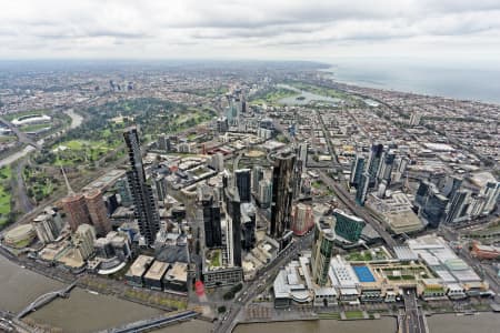 Aerial Image of SOUTHBANK, MELBOURNE, LOOKING SOUTH-EAST