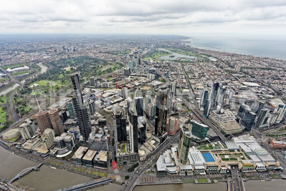 Aerial Image of Southbank, Melbourne, Looking South-East