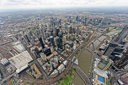 Aerial Image of MELBOURNE CBD LOOKING NORTH-EAST