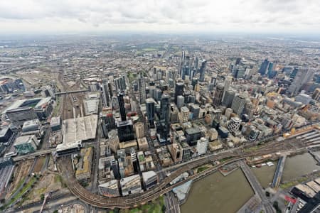 Aerial Image of MELBOURNE CBD LOOKING NORTH