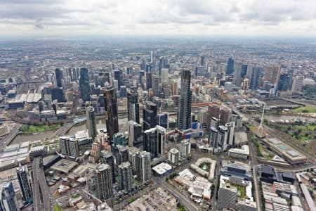 Aerial Image of SOUTHBANK AND MELBOURNE CBD LOOKING NORTH