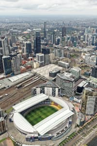 Aerial Image of ETIHAD STADIUM AND MELBOURNE CBD