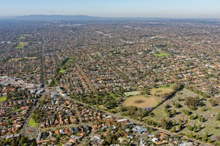Aerial Image of BOROONDARA GENERAL CEMETARY, LOOKING EAST
