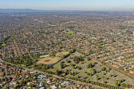 Aerial Image of BOROONDARA GENERAL CEMETARY, LOOKING EAST