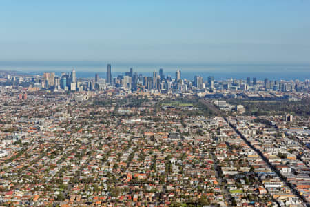 Aerial Image of MELBOURNE VIEWED FROM NORTH