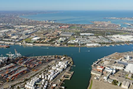 Aerial Image of COODE ISLAND LOOKING SOUTH TO PORT MELBOURNE