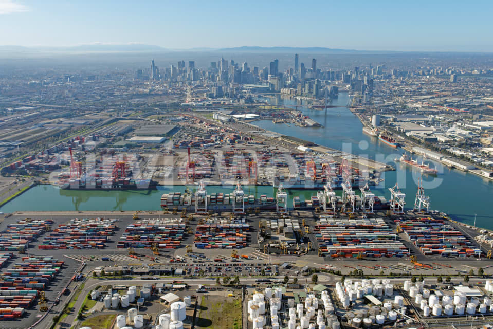 Aerial Image of Yarraville Looking East To Melbourne CBD
