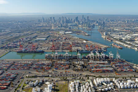 Aerial Image of YARRAVILLE LOOKING EAST TO MELBOURNE CBD