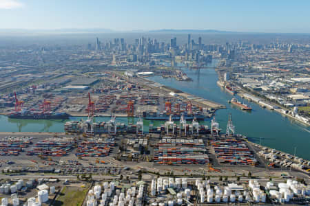 Aerial Image of YARRAVILLE LOOKING EAST TO MELBOURNE CBD