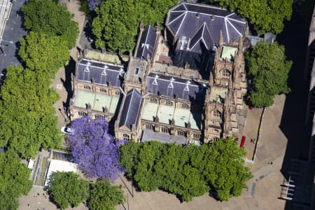 Aerial Image of SYDNEY TOWN HALL JACARANDAS