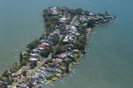 Aerial Image of KANGAROO POINT NEW SOUTH WALES WATER FRONT HOMES