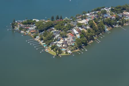 Aerial Image of KANGAROO POINT NEW SOUTH WALES WATER FRONT HOMES