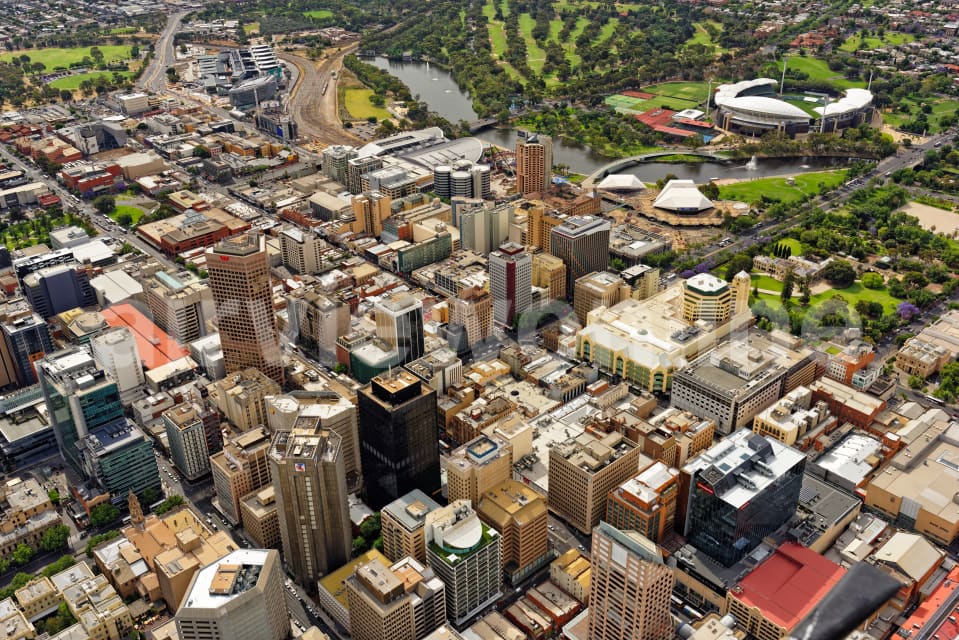 Aerial Image of Adelaide CBD Centre Looking North-West