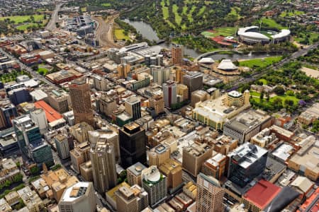 Aerial Image of ADELAIDE CBD CENTRE LOOKING NORTH-WEST
