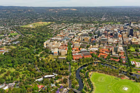 Aerial Image of NORTH ADELAIDE LOOKING SOUTH TO UNIVERSITY OF ADELAIDE