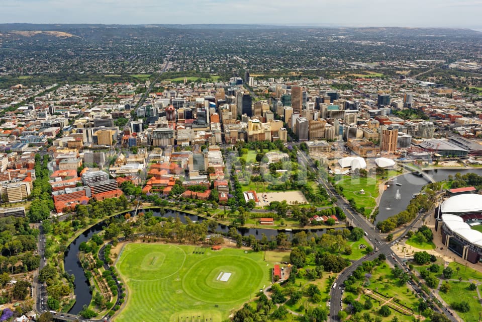 Aerial Image of North Adelaide Looking South To Adelaide CBD
