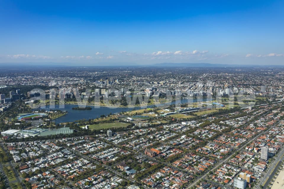 Aerial Image of Albert Park, South Yarra
