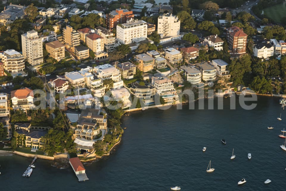 Aerial Image of Point Piper Dusk
