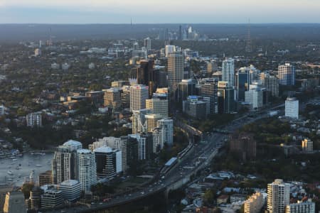 Aerial Image of NORTH SYDNEY DUSK