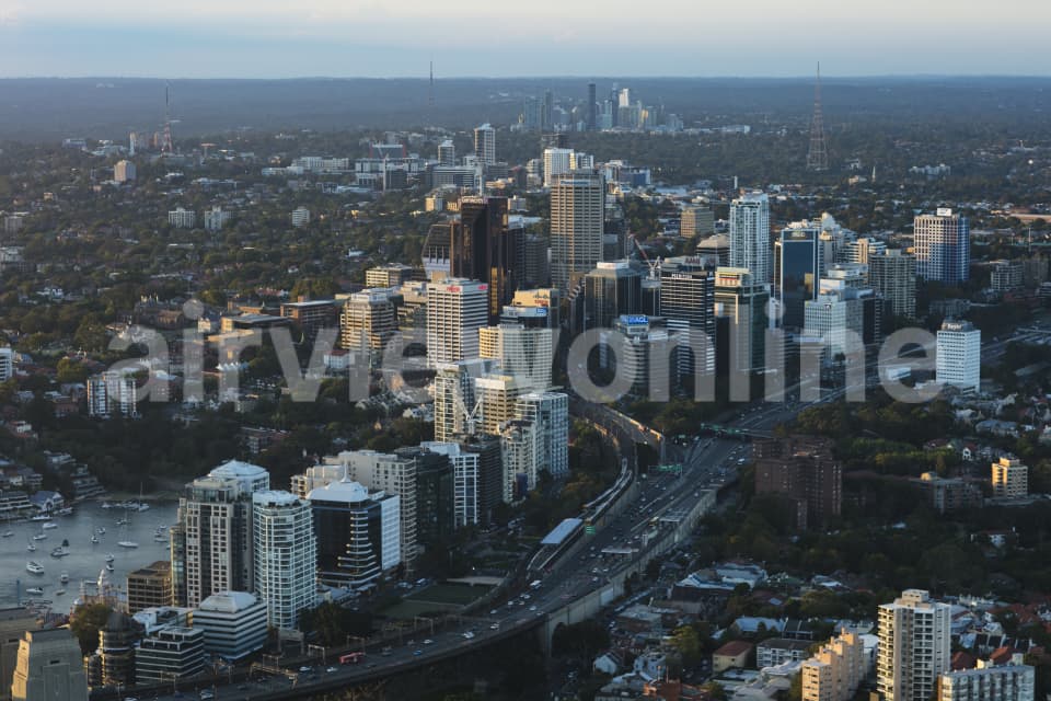 Aerial Image of North Sydney Dusk