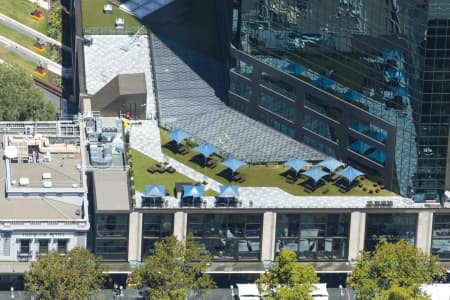 Aerial Image of ROOFTOP UMBRELLAS ON ALFRED STREET