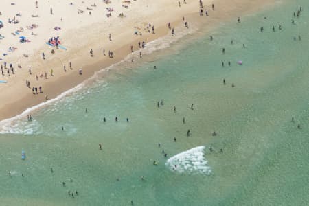 Aerial Image of BONDI BEACH SURFING SERIES AND BEACH BATHERS