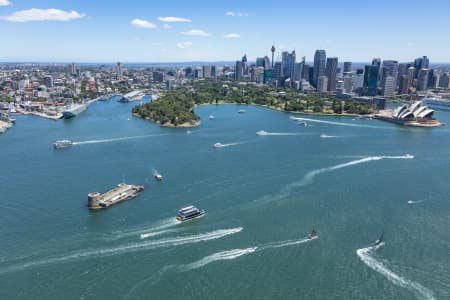 Aerial Image of BOATS , SHIPS AND CRUISES ON SYDNEY HARBOUR