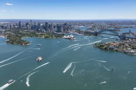 Aerial Image of BOATS , SHIPS AND CRUISES ON SYDNEY HARBOUR