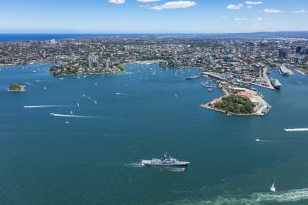 Aerial Image of NAVY SHIP SYDNEY HARBOUR