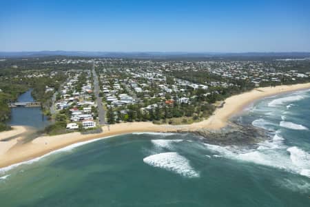 Aerial Image of DICKY BEACH AND CURRIMUNDI, SUNSHINE COAST QUEENSLAND