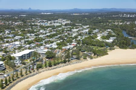 Aerial Image of DICKY BEACH AND CURRIMUNDI, SUNSHINE COAST QUEENSLAND