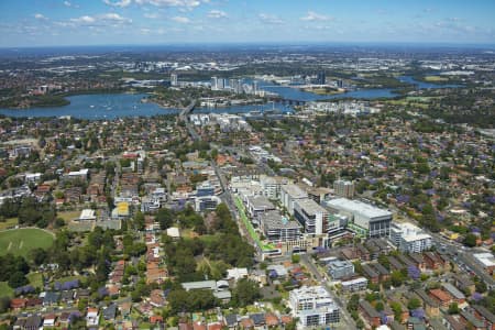 Aerial Image of TOP RYDE SHOPPING CENTRE AND SURROUNDS