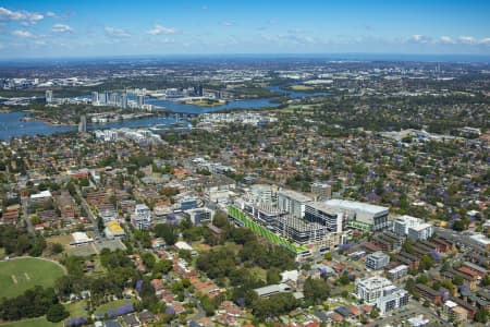 Aerial Image of TOP RYDE SHOPPING CENTRE AND SURROUNDS