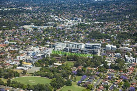 Aerial Image of TOP RYDE SHOPPING CENTRE AND SURROUNDS