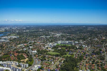 Aerial Image of TOP RYDE SHOPPING CENTRE AND SURROUNDS