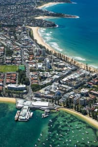 Aerial Image of MANLY WHARF & THE CORSO
