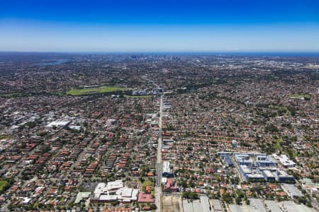 Aerial Image of CANTERBURY HOSPITAL TO SYDNEY CBD