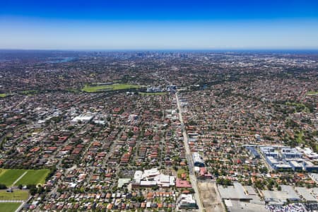 Aerial Image of CANTERBURY HOSPITAL TO SYDNEY CBD