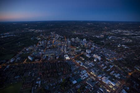 Aerial Image of PARRAMATTA DUSK AND NIGHT