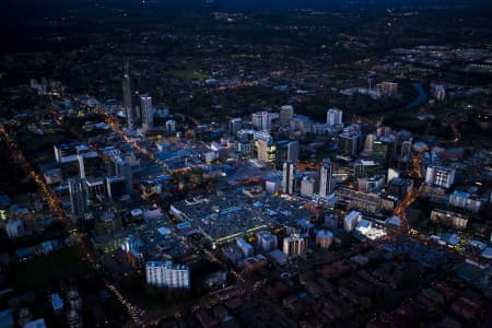 Aerial Image of PARRAMATTA DUSK AND NIGHT